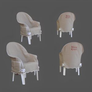 Set of 4 High Back Padded Chair Covers
