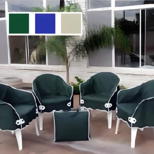Set of 4 Low Back Padded Chair Covers